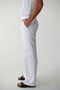 Wide Leg Irish Linen Trousers - White
