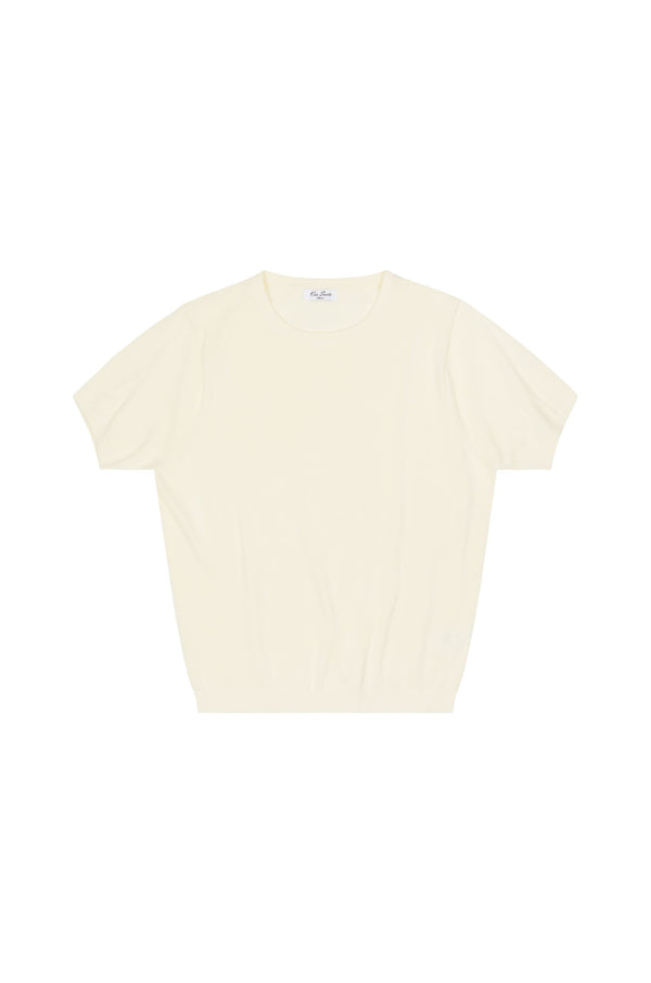 Cotton Knit T Shirt - Butter