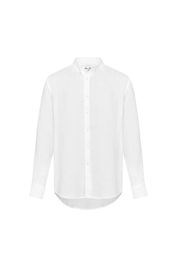 White linen shirt front view