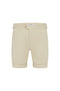 Cotton Shorts with Side Adjusters - Khaki