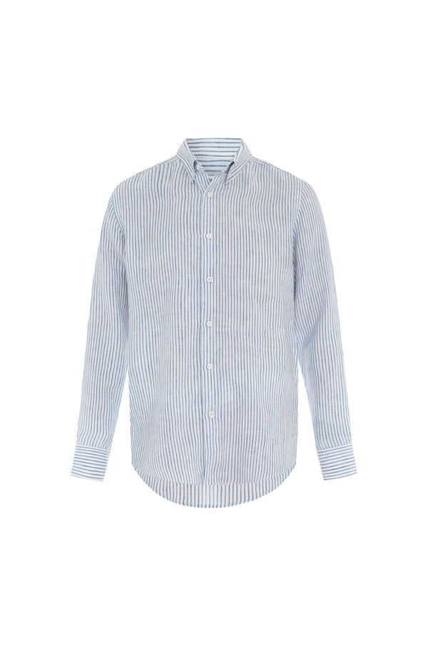 Linen Shirt - Blue Stripe