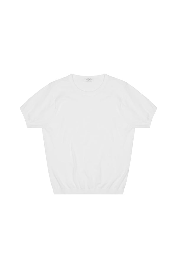 Cotton Knit T Shirt - White